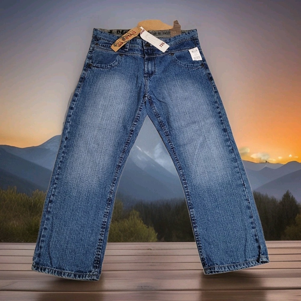 NWT Stylo 735 DNM Jeans Mens 36x30 Relaxed Waist Skater Baggy Streetwear 90s Y2K